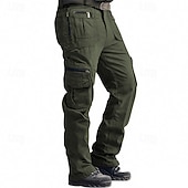 cheap Cargo Pants-Men's Cargo Pants Trousers Buttons Multi Pocket Plain Wearable Outdoor Daily Camping &amp; Hiking Fashion Classic Black Yellow