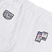baratos Feriado-Homens Calças de linho Calças Calça verão Calças largas Com Cordão Cintura elástica Bolso Com Zíper Tecido Conforto Respirável Comprimento total Casual Diário Feriado Férias Moda Preto Branco Sem