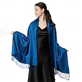 abordables Châles-Écharpe pashmina douce et soyeuse Achillea pour femmes, châle enveloppant pour robes de soirée, demoiselles d&#039;honneur, mariages &amp;vêtements de tous les jours