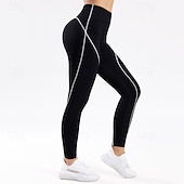 olcso Jóga leggings és harisnyanadrág-Női Testhezzálló nadrágok Tajice za trčanje Jóga leggings Hasformáló Magas derék Tornaterem Edzés Sportos Alsók Tömör szín Fekete Ősz Sport Sportruházat