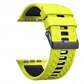 levne Řemínky na Apple Watch-Sportovní řemínek kompatibilní s Apple Watch 42 mm 44 mm 45 mm 49 mm odolný kovový řemínek s nastavitelnou kovovou sponou a silikonovým řemínkem pro iWatch Ultra 2 Series 9 8 7 SE 6 5 4