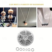 levne souprava na výrobu korálků-960 ks spojovacích kroužků s O-kroužky – kovové otevřené kroužky pro výrobu šperků, náramků, náušnic &amp;náhrdelníky