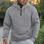 economico Felpa Tattica-Per uomo Felpa con cappuccio Felpa con cappuccio a zip intera Felpa con cappuccio in pile Felpa con cappuccio tattica Nero Blu marino Cachi Grigio chiaro Grigio scuro Con Cappuccio Semplice Cerniera