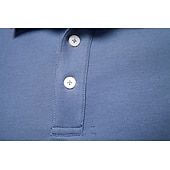 abordables Polo Élite para Hombres-Hombre Polo Trabajo Negocio Cuello Vuelto Manga Larga Ocio Cómodo Plano Bloque de Color Puro Todas las Temporadas Ajuste regular Rojo rubí Negro Blanco Azul Marino Oscuro Gris claro Verde Ejército