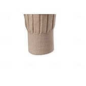 abordables Pulls et cardigans élites pour hommes-Homme Pull Tricoter Hauts Réguliers Couleur Unie Col roulé Élégant ancien École Vacances Vêtement Tenue Printemps Automne Noir Marine foncé S M L