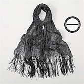 billige Sjal-sjal og sjal til aftenkjoler - kvinner glitrende bryllup formelt elegant pashminasjal for kvinner