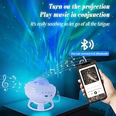 economico Luci di Natale-proiettore di galassie, proiettore di stelle aurora boreale con luci notturne Bluetooth a LED per decorazioni da camera da letto, regali per bambini, adulti, Natale, compleanno