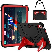 economico Cover per iPad-Tavoletta Custodie cover Per Apple iPad 10a 10,9&quot; Portatile Tracolla con supporto regolabile Armatura Gel di Silice PVC