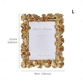 billiga Fotoramar-Vintage guld ginkgoblad filigran fotoram, horisontell &amp;Vertikal display med slumpmässigt instickspapper, elegant heminredning för foton och konstverk