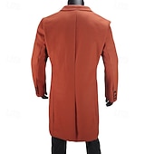 preiswerte Herren-Blazer &amp; -Anzüge-Herren Mantel Trenchcoat Langer Trenchcoat Urlaub Täglich Herbst Winter Polyester Winddicht Warm Oberbekleidung Bekleidung Mode Klassisch Einfach Tasche Revers Doppelreihig