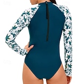 levne Rash guardy One Piece-Dámské Ochrana proti vyrážce Plavky S potiskem Zapni UV ochrana proti slunci UPF50+ Dlouhý rukáv Plavky Surfování Plavání Léto