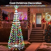 economico luci di Natale all&#039;aperto-spettacolo di luci natalizie animate a LED multicolori per esterni/interni, spettacolo di luci a LED con albero di Natale, luci a stringa a LED, decorazione da giardino