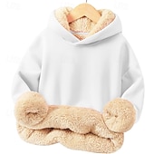 billiga Huvtröjor och tröjor för pojkar-Barn Unisex Pojkar hoodie med dragkedja Ensfärgat Långärmad Vinter Mode Förtjusande Polyester Utomhus