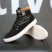 cheap Men&#039;s Sneakers-Men&#039;s Tan Faux Leather High-Top Sneakers with Lace-Up Design, Stylish Casual Shoes for Walking, Work and Weekend Outfits
