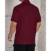 economico camicia da uomo con bottoni-Per uomo Camicia Camicia Estiva Camicia casual Camicia da Spiaggia Camicia con Bottoni Marrone Scuro Nero Bianco Verde chiaro Rosa Manica Corta Semplice Bavero Vacanza Camicia hawaiana Abbigliamento