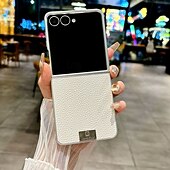 Недорогие Чехлы для Samsung-телефон Кейс для Назначение SSamsung Galaxy Z-флип 7 Z-флип 6 Z Flip 5 Z Flip 4 Кейс на заднюю панель Защита от удара Ретро ТПУ Кожа PU