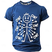 preiswerte Lustige T-Shirts für Männer-Herren Lustiger Slang T Shirt Kurzarm T-Shirt Grafikdruck Rundhalsausschnitt Hemd Mode Täglich Basic Straße Lässig Täglich Schwarz Rote Blau Sommer Frühling Bekleidung S M L XL XXL XXXL