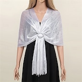 billige Sjal-sjal og sjal til aftenkjoler - kvinner glitrende bryllup formelt elegant pashminasjal for kvinner