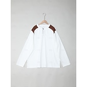 preiswerte Lässiges Henley-T-Shirt-Herren Waffel-Henley-Hemd T-Shirt Langarm Henley Herbst Frühling &amp; Herbst Farbblock Mode Designer Basic Patchwork Urlaub Straße Lässig Schwarz Weiß Burgunderrot Top T-Shirt für Herren