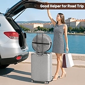 Недорогие Хранение вещей и организация пространства-Складной ящик для хранения фетровых шляп большого размера с крышкой и ручкой – круглый дорожный органайзер для шляп для мужчин и женщин, сумка для хранения ковбойских шляп, хранения одежды и мягких