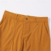 economico pantaloni casual-Per uomo Pantaloni in velluto a coste Pantaloni Pantaloni casual Tasca Bottoni Semplice Indossabile All'aperto Quotidiano Moda Classico Nero Verde militare