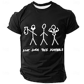 お買い得  メンズおもしろTシャツ-メンズ面白い半袖Tシャツ：スティックフィギュアグラフィックプリント「これが重要かどうかわからない」| ライフスタイルユーモアTシャツ