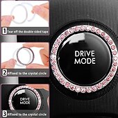 billiga Rattöverdrag till bilen-10-delars rattskydd för kvinnor 14,5-15 tum biltillbehör med säkerhetsbälte axelkudde säkerhetsbältesskydd mugghållare startknapp ring klistermärke luftventil klämma