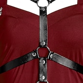 tanie Sukienki-Punk i gotyk Sukienka Dzwon Czarownica Goth Girl Z odsłoniętymi ramionami Asymetryczne obszycie Strój na bal maskowy Damskie Halloween Karnawał Spektakl Impreza Doroślu Sukienka