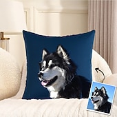 abordables Têxteis Personalizados-Personalized Photo Pillow Case  Custom Throw Pillow Cover Gift for Pet Lovers Friends and Family Perfect for Home Sofa and Bedroom Decoration