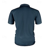 voordelige Klassieke polo voor heren-Multi-pakketten 3 stuks Voor heren Revers Korte Mouw Wit+Zwart+Blauw Ice Silk seersucker polo Polo's met knopen Golfshirt Jacquard Effen Vakantie Alledaagse kleding Polyester Zomer
