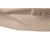 baratos Suéteres e Cardigans Elite Masculinos-Homens Pulôver Tricotar Tops regulares Half Zip Listas Tecido Colarinho Clerical Legal Pulôver Escola Férias Roupa Primavera Outono Preto Azul Marinho Escuro S M L