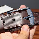 billiga Herrbälten-Herr Skärp Midjebälte Svart 8 PU läder Legering Modernt Modernt Enfärgad / vanlig färg Semester Dagliga kläder Ledigt / vardag