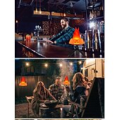 economico Luci decorative-Luce di fiamma finta di zucca, effetto fuoco dinamico 3D, luce di fiamma a LED per Halloween, per sospensione interna/esterna o decorazione da tavolo, accessorio spettrale per feste &amp;illuminazione