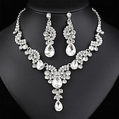 abordables Parures de Bijoux-Parure de bijoux 2 Chrome 1 Collier Boucles d&#039;oreilles Femmes Élégant ancien Mode Le style rétro Classique Parure de Bijoux Pour Mariage Soirée robe demoiselle d honneur