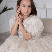 preiswerte Halloweenkostüme für Mädchen-Kinder Mädchen Partykleid Einfarbig Kurzarm Leistung Netz Prinzessin Süß Netzstoff Knöchellang Etui-Kleid Tüllkleid Sommer Frühling Herbst Kinder Schwarz Weiß Rosa