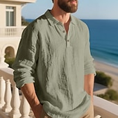 Herre Linskjorte Golf skjorte Arbeid Avslappet Knaphul Langermet Grunnleggende Moderne عادي Knapper Vår Høst Normal Svart Hvit Navyblå Kakifarget Militærgrønn Lyseblå Linskjorte billige Herre Klassisk Polo-Herre Linskjorte Golf skjorte Arbeid Avslappet Knaphul Langermet Grunnleggende Moderne عادي Knapper Vår Høst Normal Svart Hvit Navyblå Kakifarget Militærgrønn Lyseblå Linskjorte