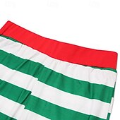 olcso Családi öltözet-Családi nézés Pizsamák Karácsonyi minta Otthon Nyomtatott Fehér Hosszú ujj Imádni való Hozzá illő ruhák