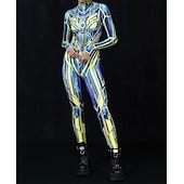 tanie Z nadrukiem-Wzorzyste garnitury Zentai Kostium Cosplay Body Drukowanie Strój karnawałowy Kombinezon zentai Męskie Damskie Dla chłopców seksowny kostium Halloween Kostium na Spektakl Impreza Bal maskowy Dla