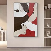preiswerte Wabi Sabi-handgemaltes abstraktes Ölgemälde auf Leinwand, dekorativ, modern, Farbblock, strukturiert, Acryl, Wandkunst, Dekor für Zuhause, Bild, kein Rahmen