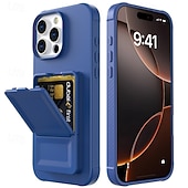 Χαμηλού Κόστους iPhone Θήκες-τηλέφωνο tok Για iPhone 16 Pro Max Plus 16 16e Πίσω Κάλυμμα με βάση στήριξης Καθρέφτης Υποδοχή κάρτας Ρετρό TPU PU δέρμα