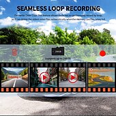 Недорогие Видеорегистраторы для авто-D28 1440P / 2160P Новый дизайн / HD / с задней камерой Автомобильный видеорегистратор 170° Широкий угол 2 дюймовый IPS Капюшон с WIFI / Ночное видение / G-Sensor 4 инфракрасных LED