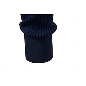 billige Herre Elite Genser og Cardigans-Herre Pullover genser Strikke Vanlige topper Fargeblokk Knapper Helfarge Polokrage Årgang Daglig Skole Hjem Klær Vår Høst Blå Brun S M L
