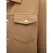 abordables Vestes Décontractées-Homme Veste Légère Chemise Veste Formel Maison Portable Avec Poches Printemps Automne Hiver Couleur Unie Actif ancien Col de chemise Régulier Noir Vert Claire bleu marine Kaki Veste