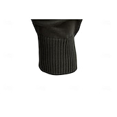 זול סוודרים וקרדיגנים אליטיסטיים לגברים-בגדי ריקוד גברים סוודר סוודר לִסְרוֹג חולצות רגילות סרוג כפתורים צבע אחיד צווארון מתקפל וינטאג' יום יומי בית הספר בית ביגוד אביב סתיו שחור חאקי S M L