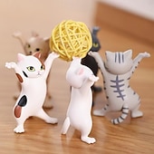 economico Organizzazione spazi-Portapenne a forma di gatto da 5 pezzi, simpatico portapenne a forma di gatto che si allunga, portacancelleria ornamentale da scrivania, decorazione creativa da scrivania a forma di gatto che si