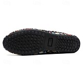 economico Mocassini casual-mocassini da uomo in jacquard multicolore con motivo a zigzag – scarpe casual slip-on alla moda per feste, vacanze e resort estivi