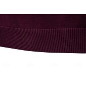 abordables Pulls et cardigans élites pour hommes-Homme Pull Tricoter Hauts Réguliers Demi-zip Bandes Rayé Col montant ancien Frais École Vacances Vêtement Tenue Printemps Automne Noir Violet S M L