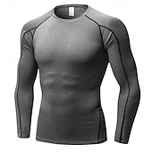 economico T-shirt e Canottiere da Corsa-Per uomo Maglia a compressione Strato di base per l&#039;allenamento T-shirt Fitness Manica Lunga Top Athleisure Autunno Asciugatura Rapida Palestra Pallacanestro Atletico abbigliamento sportivo