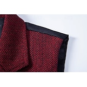 billige Herrevest-Herre سترة Veste Feriereise Daglig Bryllupsfest Stevnemøte Årgang Mote Vår Høst Lomme Knapper Polyester Tweed Bekvem عادي Fiskebein Dobbeltkneppet Hakkjakkeslag Normal Burgunder kaffe Grå Vest