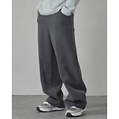 Χαμηλού Κόστους Ίσια Πόδια-Ανδρικά Αθλητικές Φόρμες Παντελόνια Φούτερ με ίσιο πόδι Κορδόνι Τσέπη Ελαστική μέση Σκέτο Άνεση Υπαίθρια Αθλήματα Καθημερινά Μοντέρνα Καθημερινό Μαύρο Γκρίζο Μικροελαστικό